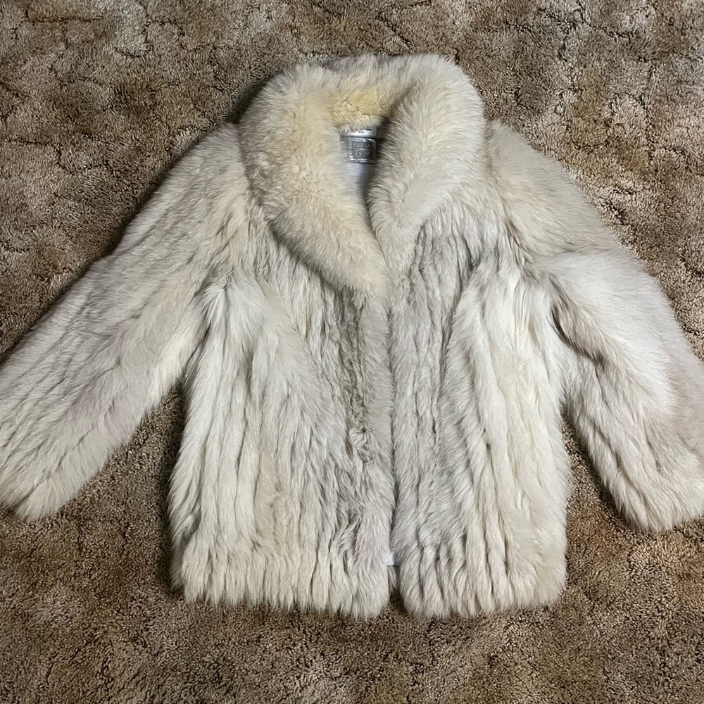Vintage Saga Furs Silver Fox Fur Coat NWOT